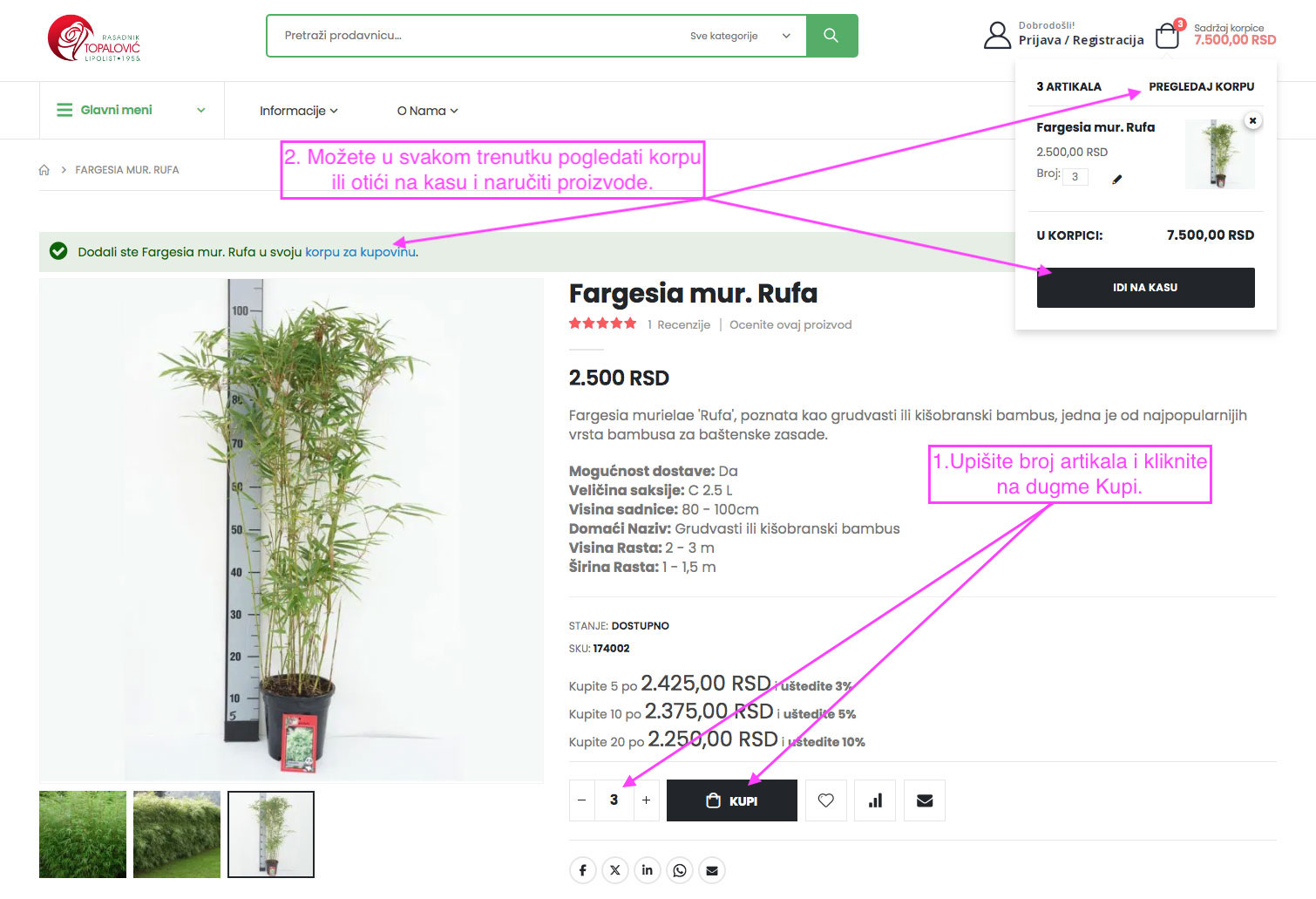 Kako kupiti proizvod